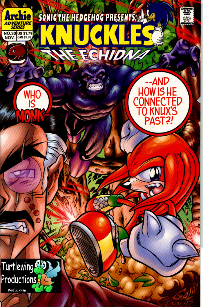 Knuckles - November 1999 Comic cover page